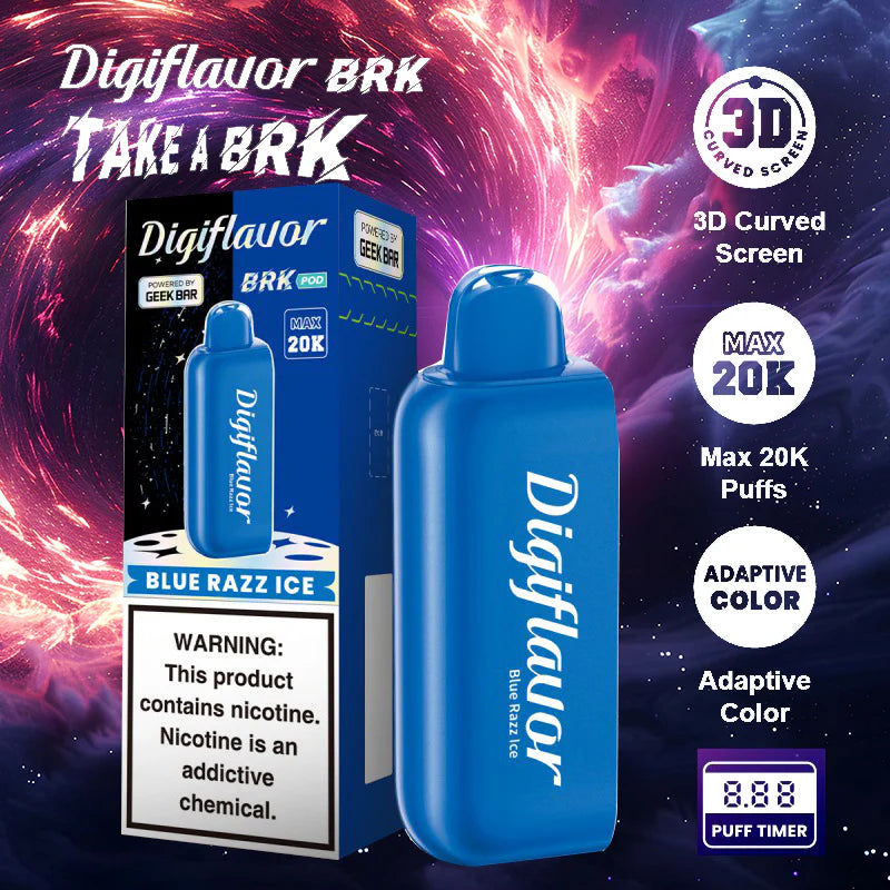 DIGIFLAVOR BRK 20,000 Puffs Pods 5ct Box - Premium  from H&S WHOLESALE - Just $40! Shop now at H&S WHOLESALE