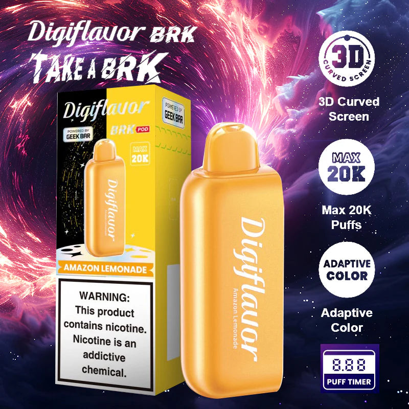 DIGIFLAVOR BRK 20,000 Puffs Pods 5ct Box - Premium  from H&S WHOLESALE - Just $40! Shop now at H&S WHOLESALE