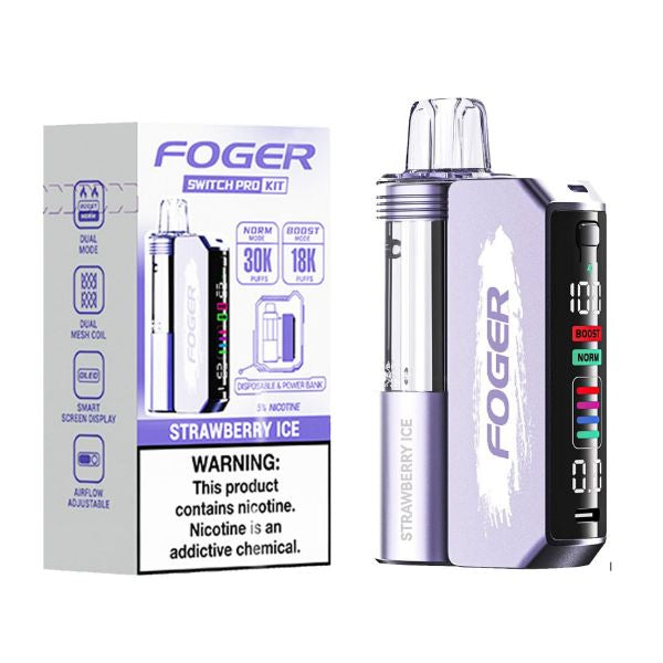 Foger Switch Pro Kit 30,000 Puffs Disposable & Power Bank 5ct Box - Premium  from H&S WHOLESALE - Just $50! Shop now at H&S WHOLESALE