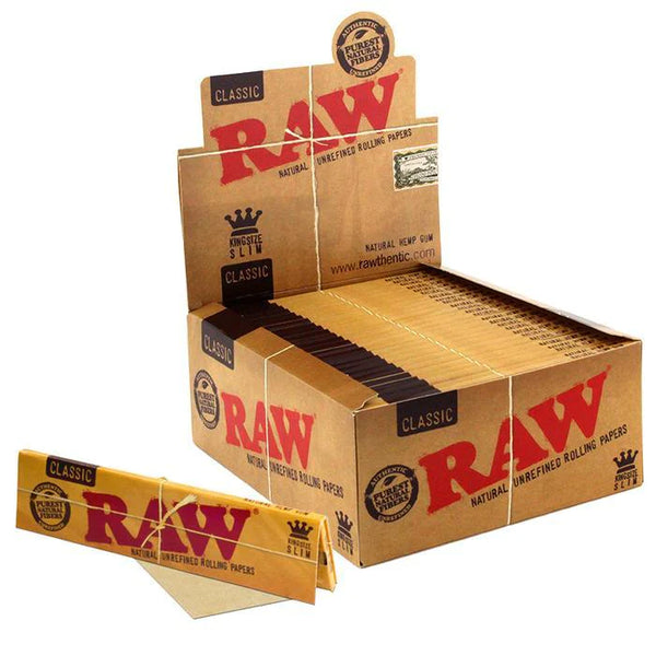 Raw Natural Unrefined Rolling Paper King Size Slim 50ct