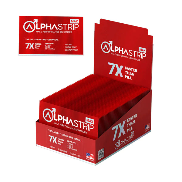 Alpha Strip Male Enhancement - Max 7X 36ct Display - Premium  from H&S WHOLESALE - Just $125! Shop now at H&S WHOLESALE