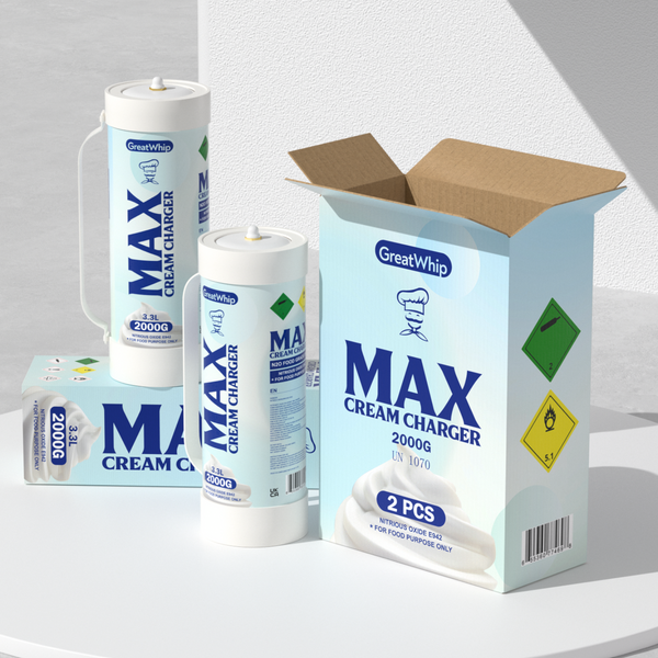 Max Cream Charger 2000mg 2ct - Premium  from H&S WHOLESALE - Just $60! Shop now at H&S WHOLESALE