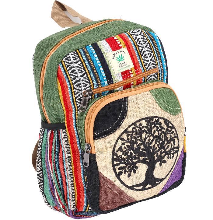 Himalayan Large hemp Bag Back hand made Bohemian Style 1ct