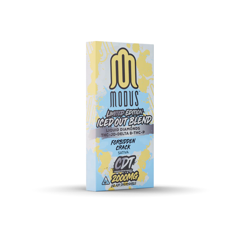 MODUS 2G ICED OUT AIR Liquid Diamond THC-JD+Delta 8+THC-P Limited Edition 1ct Disposable Vape - Premium  from H&S WHOLESALE - Just $14! Shop now at H&S WHOLESALE