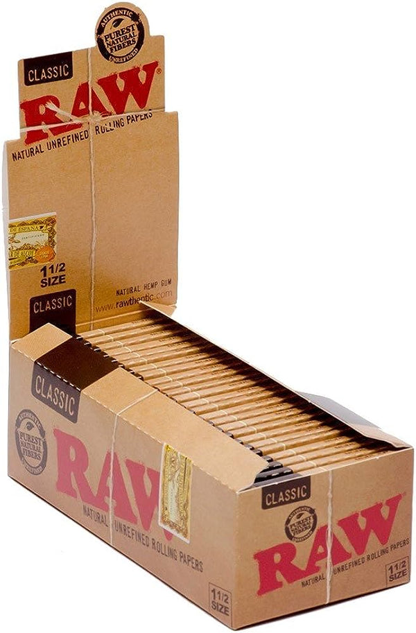 Raw 1 1/2 Rolling Paper 24ct - Premium  from H&S WHOLESALE - Just $17.99! Shop now at H&S WHOLESALE