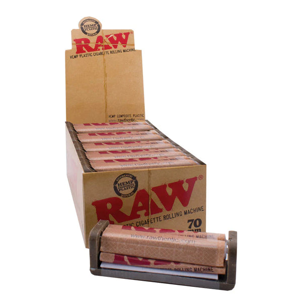 Raw Plastic Cigarette Rolling Machine 70mm 12ct - Premium  from H&S WHOLESALE - Just $28! Shop now at H&S WHOLESALE