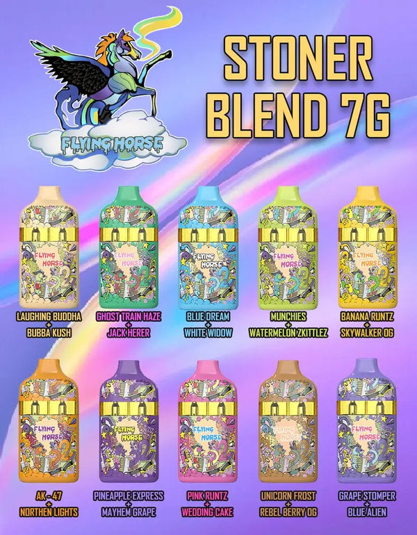 Flying Horse Stoner Blend 7g 3 Flavors in 1 THC-A+THC-P+HYDROXY-11 1ct Disposable Vape - Premium  from H&S WHOLESALE - Just $19! Shop now at H&S WHOLESALE