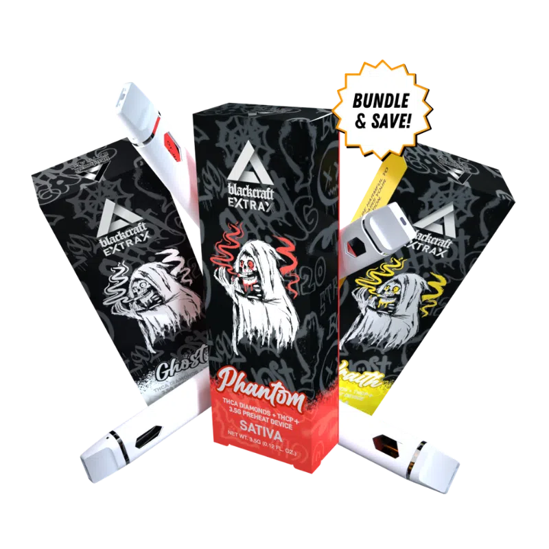 Extrax BlackCraft 3.5g Pre-Heat THC-A+Diamonds+THC-P Disposable 1ct - Premium  from H&S WHOLESALE - Just $16! Shop now at H&S WHOLESALE