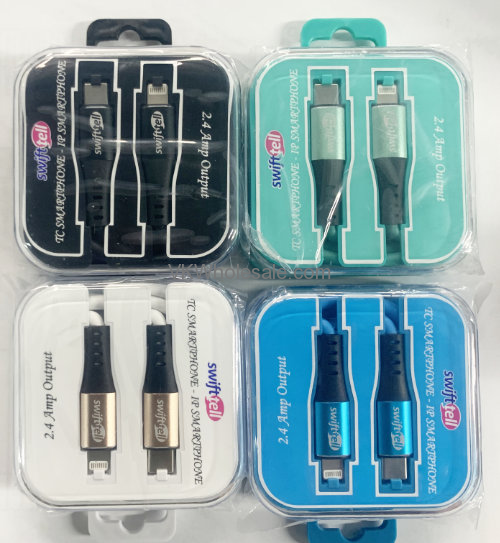 Warner Phone Charger Type-C to IPhone Cable 12ct Display 00&02 - Premium  from H&S WHOLESALE - Just $33! Shop now at H&S WHOLESALE