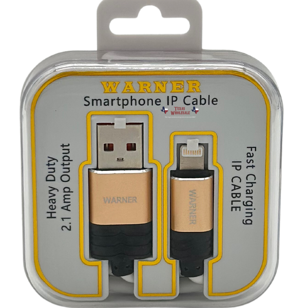Warner Phone Chargers iPhone Cable 12ct Display - Premium  from H&S WHOLESALE - Just $23.88! Shop now at H&S WHOLESALE
