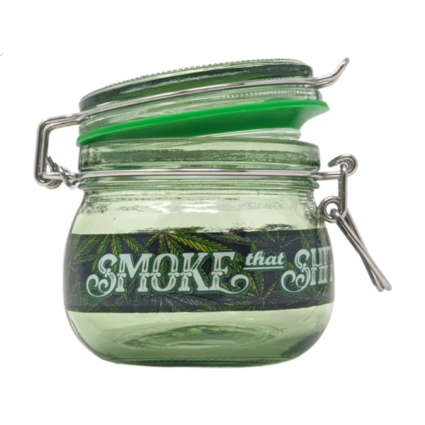 Dank Tank Smoke that shit Med Stash Jar 1ct #3175 ￼ - Premium  from H&S WHOLESALE - Just $3.99! Shop now at H&S WHOLESALE