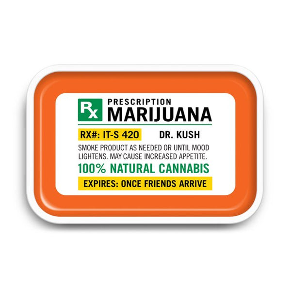 Prescription RX Marijuana Rolling tray 1ct #3027 - Premium  from H&S WHOLESALE - Just $4! Shop now at H&S WHOLESALE