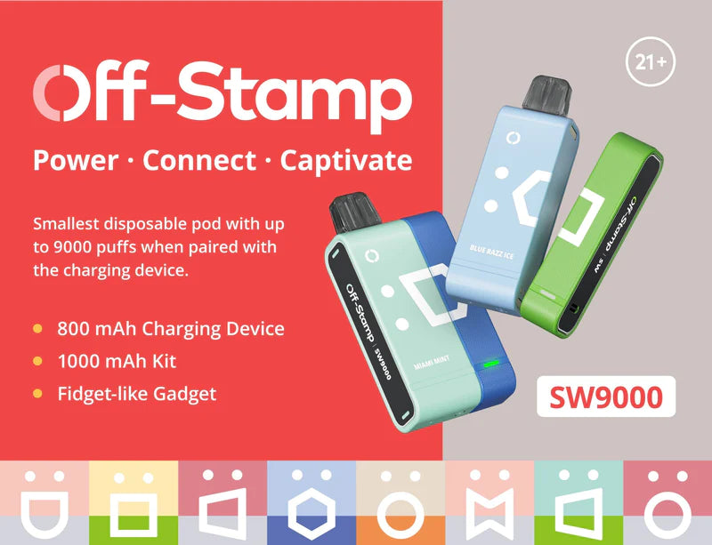 Off-Stamp SW9000 Puffs Kit Pods Powered By Lost Mary 5ct Pods Kit - Premium  from H&S WHOLESALE - Just $42.50! Shop now at H&S WHOLESALE