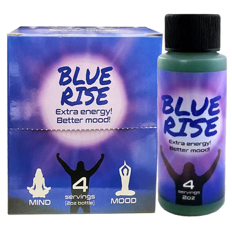 Blue Rise Shot Extra Energy Better a mood 4 Servings 2oz 12ct Display - Premium  from H&S WHOLESALE - Just $120! Shop now at H&S WHOLESALE