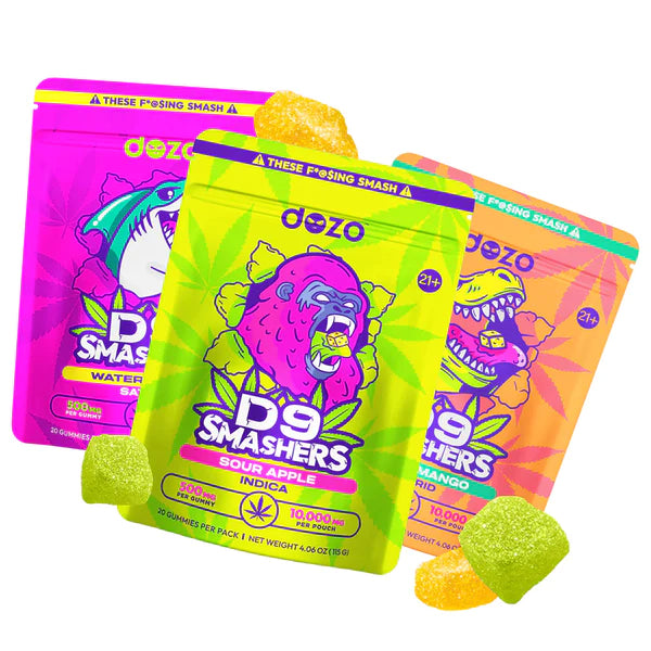 Dozo Delta 9 Smashers 10,000mg 20pk 500mg per gummy 1ct Gummies - Premium  from H&S WHOLESALE - Just $20! Shop now at H&S WHOLESALE
