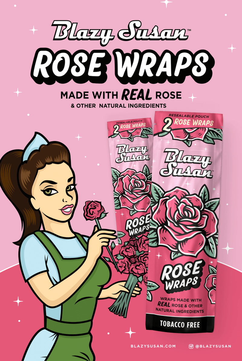Blazy Susan Rose Wraps 2pk 25ct Display - Premium  from H&S WHOLESALE - Just $22! Shop now at H&S WHOLESALE