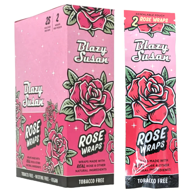 Blazy Susan Rose Wraps 2pk 25ct Display - Premium  from H&S WHOLESALE - Just $22! Shop now at H&S WHOLESALE