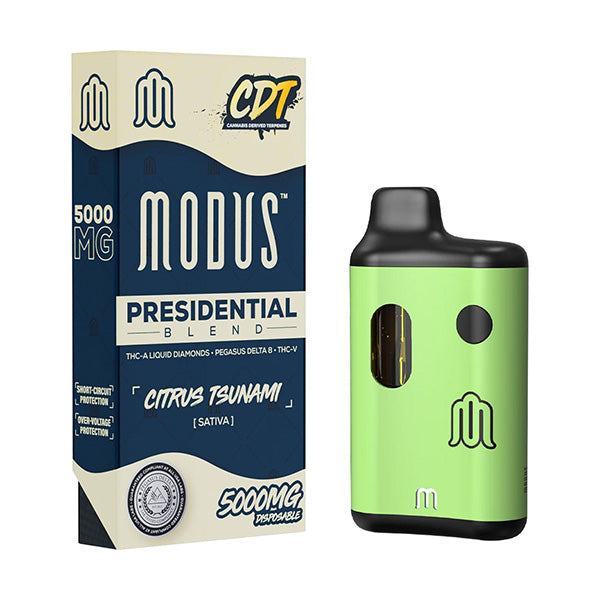 Modus Presidential Blend 5g THC-A+ Liquid Diamonds+ Delta 8+ THC-V Disposable 5ct Display - Premium  from H&S WHOLESALE - Just $100! Shop now at H&S WHOLESALE
