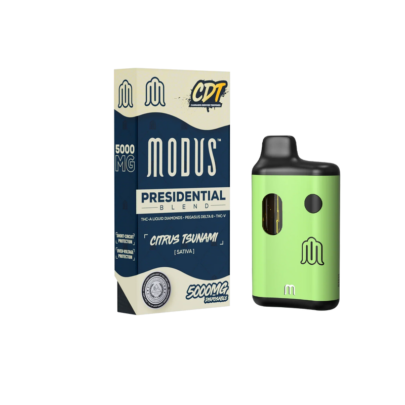 Modus Presidential Blend 5g THC-A+ Liquid Diamonds+ Delta 8+ THC-V Disposable 5ct Display - Premium  from H&S WHOLESALE - Just $100! Shop now at H&S WHOLESALE