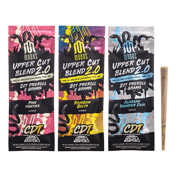 MODUS Upper Cut 2X 2g Preroll THC-X & D8 & THC-JD Live Resin 10ct box - Premium  from H&S WHOLESALE - Just $87.50! Shop now at H&S WHOLESALE