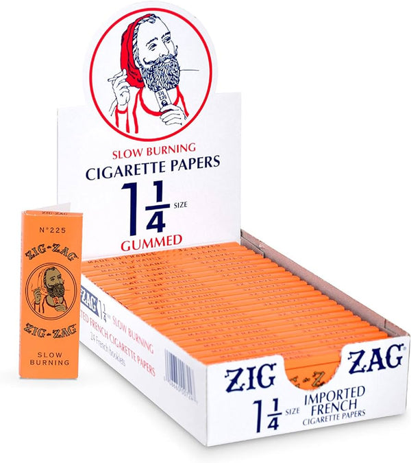 Zigzag French Orange Cig Paper 1 1/4 24ct - Premium  from H&S WHOLESALE - Just $43! Shop now at H&S WHOLESALE