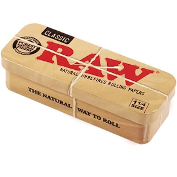 Raw Classic Roll Caddy Metal Case 1 1/4 Size 8ct Display - Premium  from H&S WHOLESALE - Just $13.50! Shop now at H&S WHOLESALE