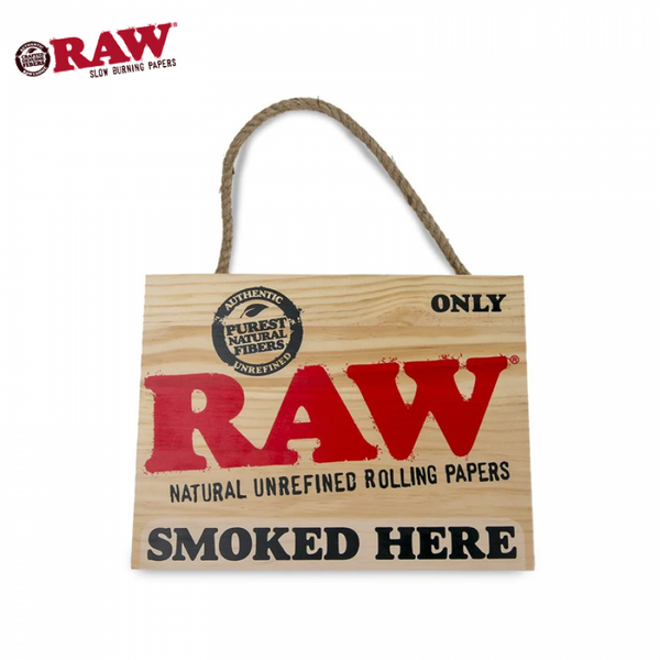 Raw Wood Painted Sign (Smoked Here) 1ct - Premium  from H&S WHOLESALE - Just $11.99! Shop now at H&S WHOLESALE