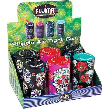 Plastic Sealed Cans Skull Colors 6ct Display - Premium  from H&S WHOLESALE - Just $18! Shop now at H&S WHOLESALE