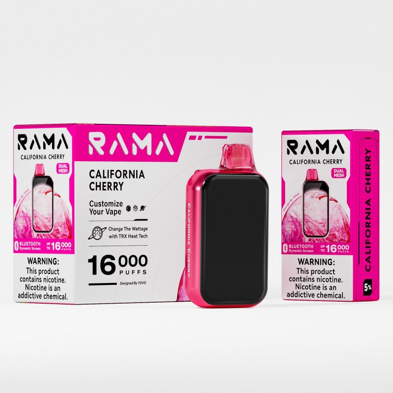 Yovo Rama 16k Puffs 5% Nic Bluetooth Screen 5ct Display - Premium  from H&S WHOLESALE - Just $42.50! Shop now at H&S WHOLESALE