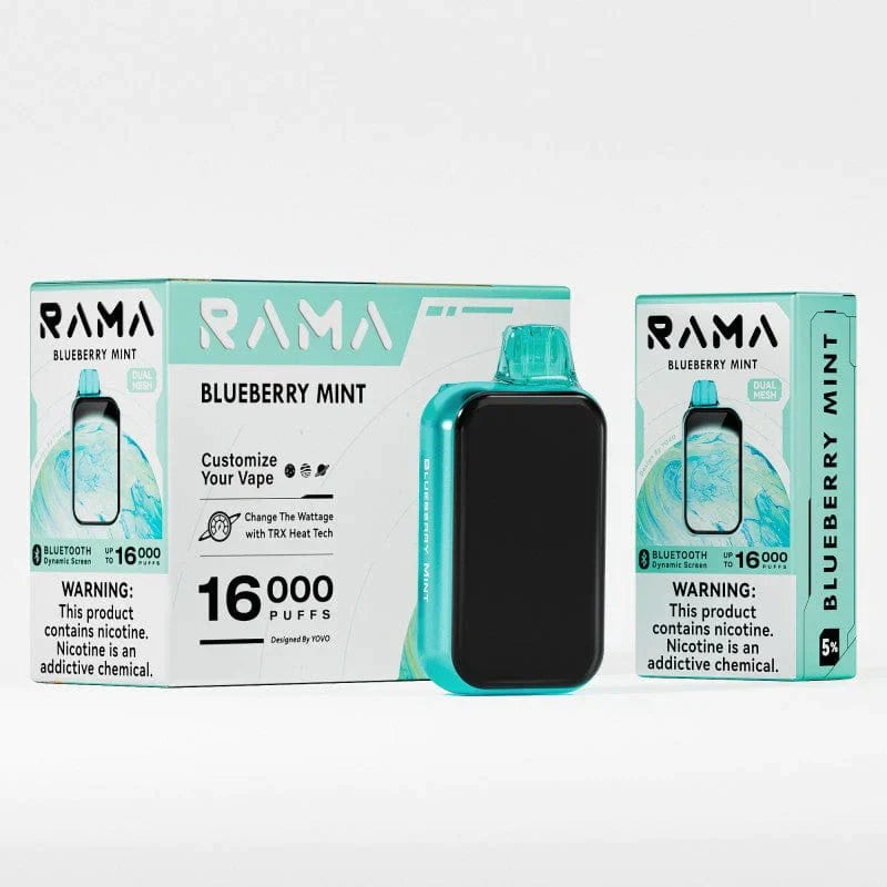 Yovo Rama 16k Puffs 5% Nic Bluetooth Screen 5ct Display - Premium  from H&S WHOLESALE - Just $42.50! Shop now at H&S WHOLESALE