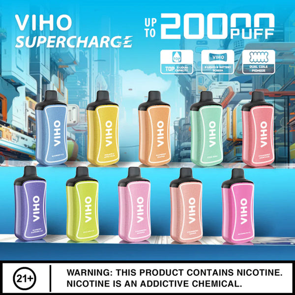 Viho Supercharge 20,000 Puffs 5ct Display Disposable Vape - Premium  from H&S WHOLESALE - Just $50! Shop now at H&S WHOLESALE