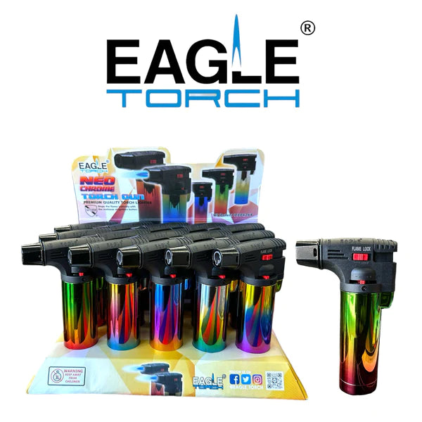 Eagle Torch 4’’ NEO Chrome Side -Torch 15ct Display #PT101NCR - Premium  from H&S WHOLESALE - Just $40! Shop now at H&S WHOLESALE