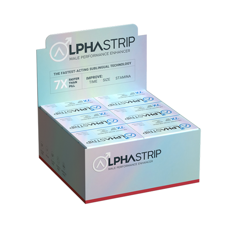 Alpha Strip Male Enhancement - 7X 30ct Display - Premium  from H&S WHOLESALE - Just $240! Shop now at H&S WHOLESALE