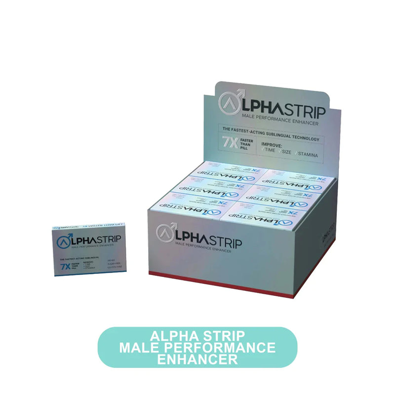 Alpha Strip Male Enhancement - 7X 30ct Display - Premium  from H&S WHOLESALE - Just $240! Shop now at H&S WHOLESALE