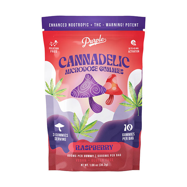 Purple Cannadelic Microdose Gummies 6000mg 10ct Gummies Per Pack 1ct mushroom ￼ - Premium  from H&S WHOLESALE - Just $16! Shop now at H&S WHOLESALE