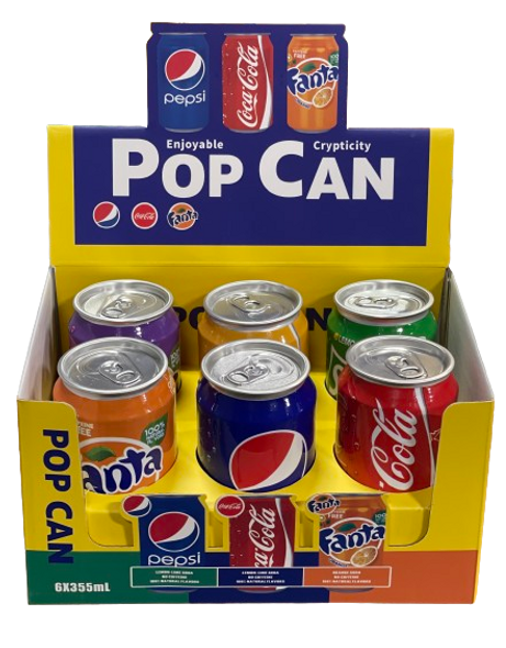 Stash Can Pop Can 6ct Mixed - Premium  from H&S WHOLESALE - Just $24! Shop now at H&S WHOLESALE