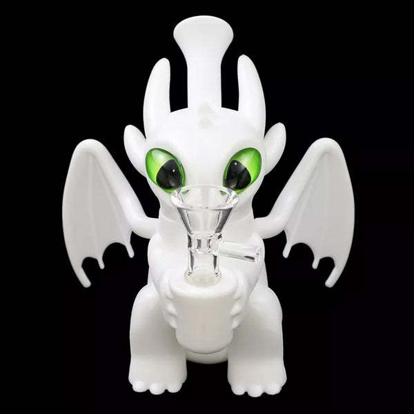 Silicone Black & White Dragon Water Pipe #2005 - Premium  from H&S WHOLESALE - Just $18! Shop now at H&S WHOLESALE