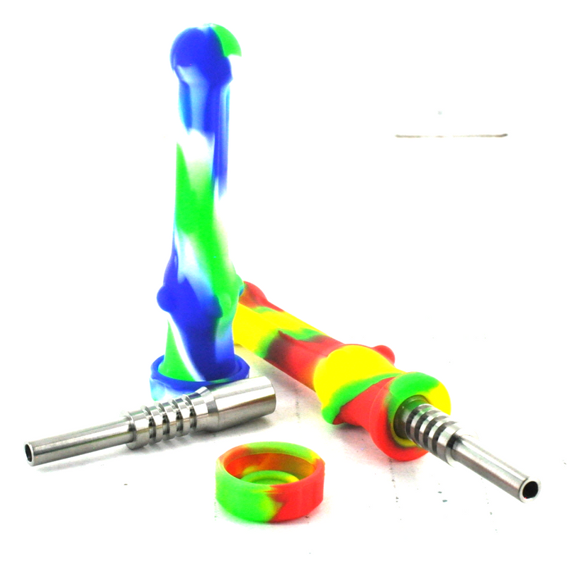 6.5’’ Assorted Silicone Nectar Collector 14mm 1ct - Premium  from H&S WHOLESALE - Just $5.99! Shop now at H&S WHOLESALE