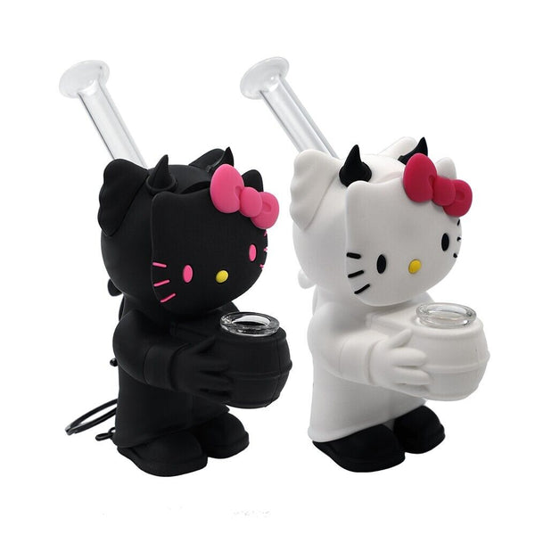 5’’ Silicone Hello Kitty Bong Water Pipe 1ct - Premium  from H&S WHOLESALE - Just $12.50! Shop now at H&S WHOLESALE