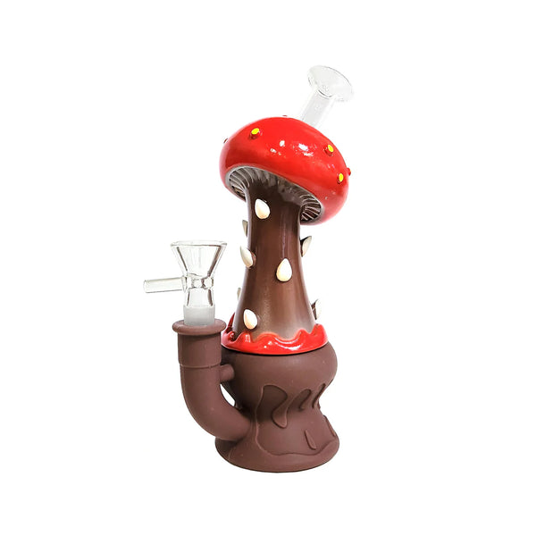 Silicone 7’’ Epoxy Mushroom Water Pipe 1ct - Premium  from H&S WHOLESALE - Just $18! Shop now at H&S WHOLESALE