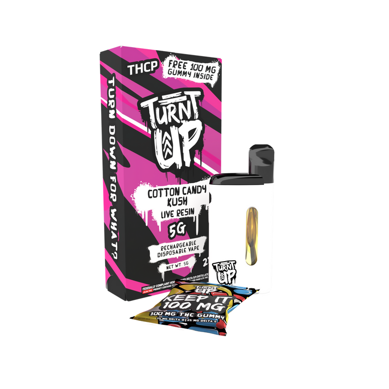 Turnt Up Keep It100 THC 5g Live Resin Disposable Vape 5ct Box - Premium  from H&S WHOLESALE - Just $85! Shop now at H&S WHOLESALE