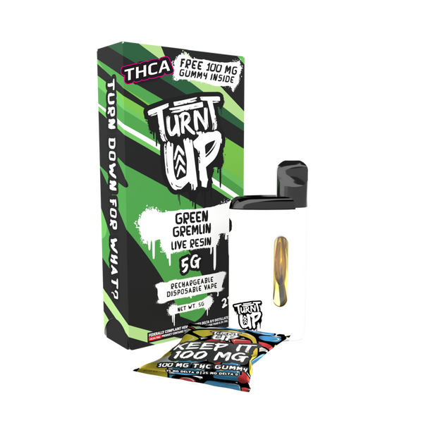 Turnt Up Keep It100 THC 5g Live Resin Disposable Vape 5ct Box - Premium  from H&S WHOLESALE - Just $85! Shop now at H&S WHOLESALE