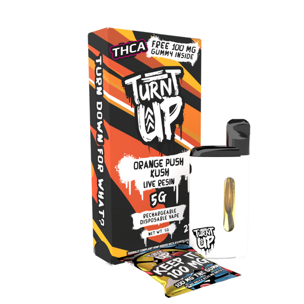 Turnt Up Keep It100 THC 5g Live Resin Disposable Vape 5ct Box - Premium  from H&S WHOLESALE - Just $85! Shop now at H&S WHOLESALE