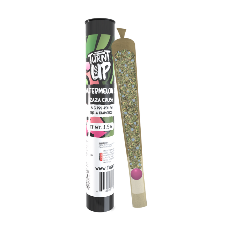 Turnt Up THC-A Diamond Prerolls Zaza Crush 75ct Box - Premium  from H&S WHOLESALE - Just $250! Shop now at H&S WHOLESALE