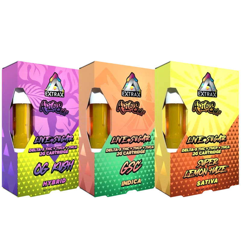 Extrax 2g Live Sugar D9+THC-P+THc-A Cart 6ct - Premium  from H&S WHOLESALE - Just $84! Shop now at H&S WHOLESALE