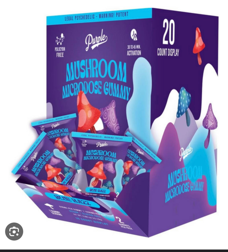 Purple Magic Amanita Mushroom Gummies 1200mg 2ct Gummies 20ct Display - Premium  from H&S WHOLESALE - Just $90.00! Shop now at H&S WHOLESALE