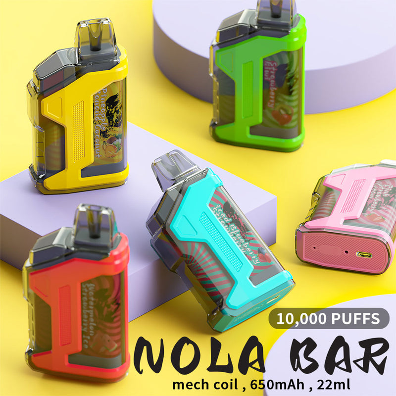 NOLA Bar 10,000 Puffs 22ml 5% Nic 10ct Display disposable Vape - Premium  from H&S WHOLESALE - Just $90.00! Shop now at H&S WHOLESALE