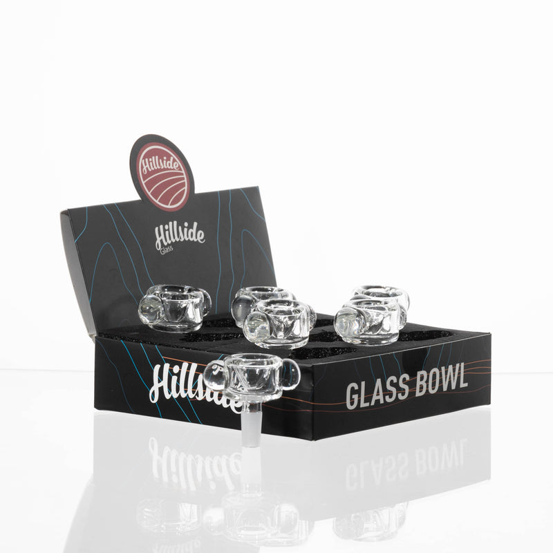 Hillside 6-pack display box of clear 10mm double sided marble bowls - Premium  from H&S WHOLESALE - Just $15.00! Shop now at H&S WHOLESALE