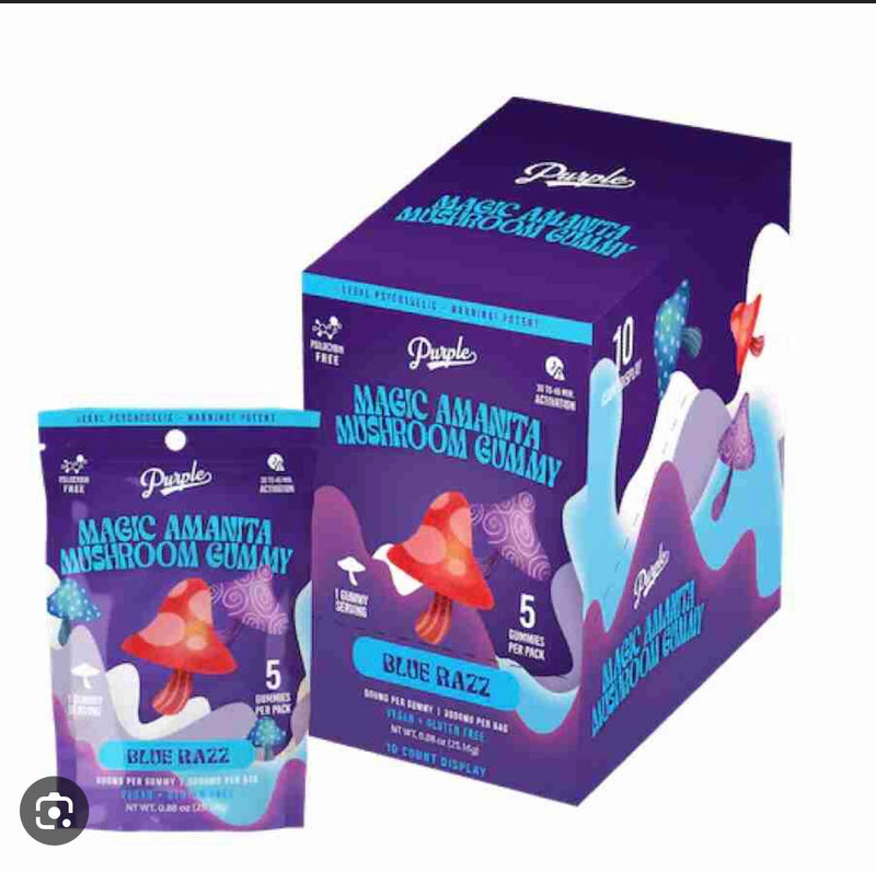 Purple Magic Amanita Mushrooms 3000mg 5ct Gummies per bag & 600mg Per Gummies 1ct - Premium  from H&S WHOLESALE - Just $12.50! Shop now at H&S WHOLESALE