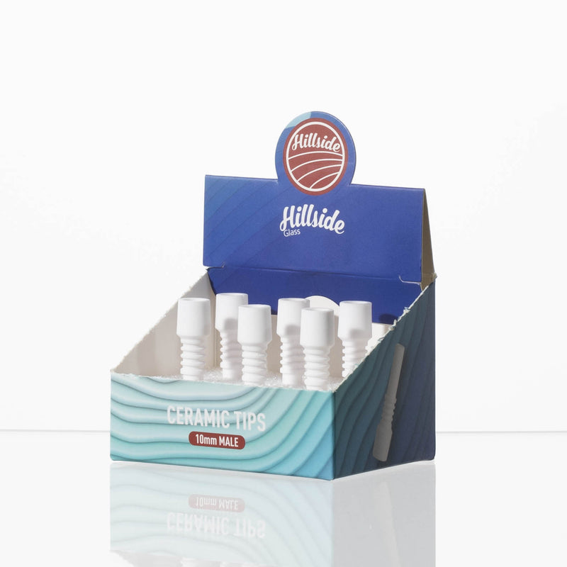 Hillside 10mm Ceramic Nectar Collector Tips in a 6-pack Display Box WWCN - Premium  from H&S WHOLESALE - Just $15.00! Shop now at H&S WHOLESALE